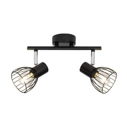 Lampa sufitowa spot Blacky Brilliant 2x40W Czarny Metal