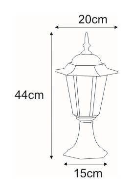Lampa ogrodowa stojąca K-5009S CZARNY z serii STANDARD