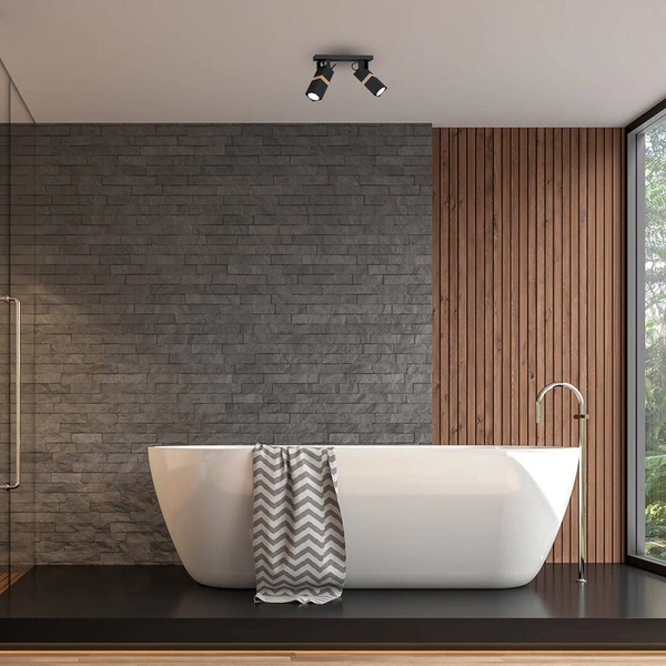 Lampa sufitowa nowoczesna reflektorek spot VIDAR II czarny szer. 40cm