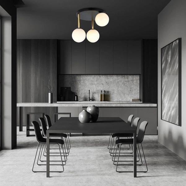 Lampa sufitowa Emibig DOLCE 3 BL OPAL 1260/3