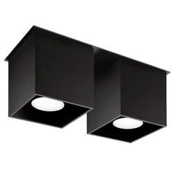 Plafon Sollux QUAD 2 Lampa sufitowa Aluminium czarny SL.0063