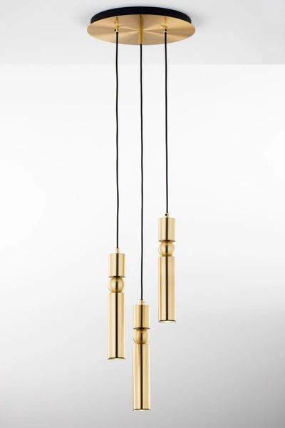 Nowoczesna Lampa wisząca ALAS wys. 35-136cm 3xG10 14W IP20 | Złoty