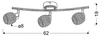 Nowoczesna lampa sufitowa CLEAR listwa 93-09913 chrom/transparentny 3xG9