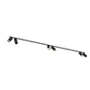 Lampa 6 punktowa podtynkowa MONO SURFACE VI 200cm GU10 | czarny złoty 7693