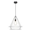 Lampa wisząca Casa Triango 1xE27 Max.60W Czarny metal/czarny kabel PVC 17749104