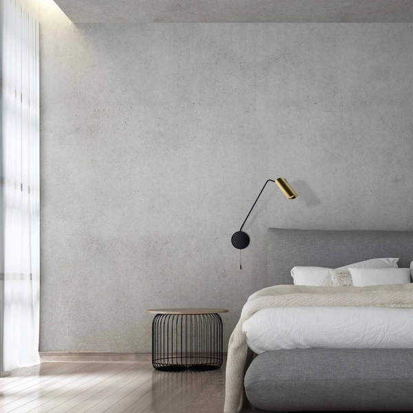 Kinkiet na ramieniu FUTURO, czarny/złoty, 1x35W GU10