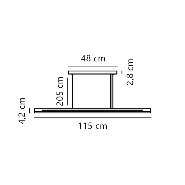Lampa wisząca SKYLAR LED 3000K Biała ciepła Aluminium | Czarny
