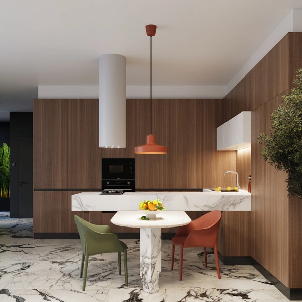 Lampa wisząca BILO ochra czerwona