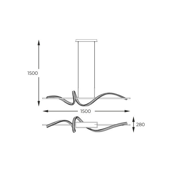 MD3170-1-3GT ATHESA LAMPA WISZĄCA ZŁOTA/GOLD