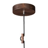 Lampa wisząca Trigonon 1xE27 maks. 60W drewno bukowe orzechowe/kabel z czarnej tkaniny 1271976