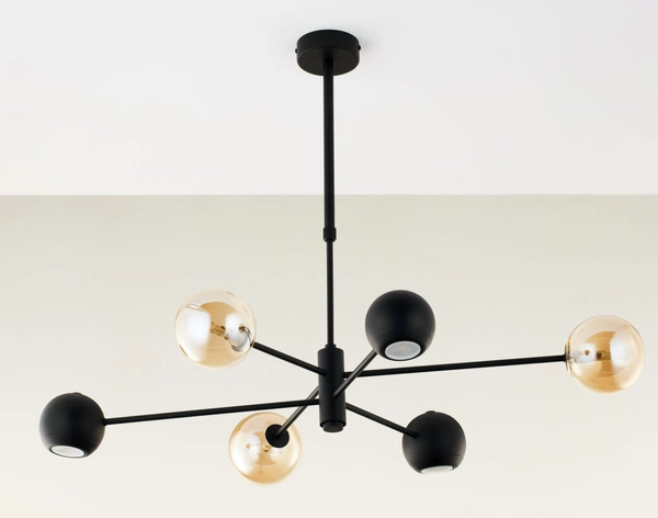 Nowoczesny Żyrandol MOKA wys. 47-69cm 3xG9 3xGU10
14W IP20 | Czarny