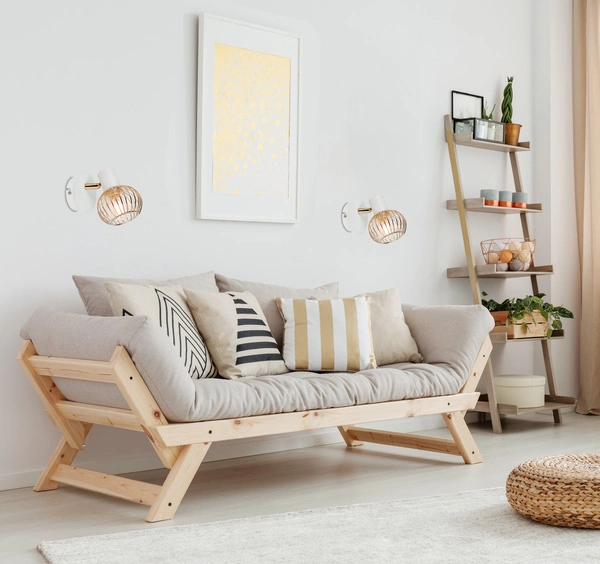 Kinkiet OSLO 1xE14 91-61799 biały/złoty