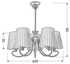 Lampa sufitowa MOZART 35-34083 patynowa miedź/ abażur miodowy 5x60W E27