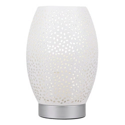 Lampa stołowa/nocna VENUS ażurowa 41-78322 srebrno-biała 1x60W E27