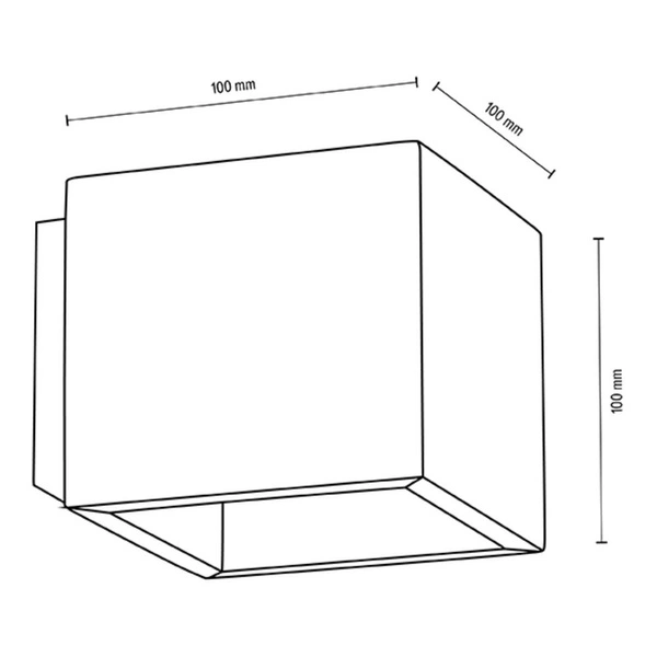 Kinkiet z drewna blokowego 1xG9 maks. 6W barwiona sosna szara/czarny metal 20257104