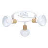 Lampa sufitowa PUERTO spirala 98-62697 biała/drewno 3xE14