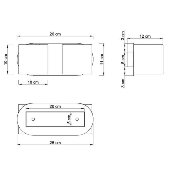 Kinkiet Sollux ORBIS aluminium biały 2xG9 40W, SL.0659