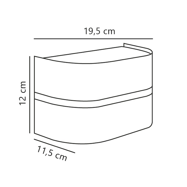 Kinkiet SIBELIS E27 10W Plastik | Brązowy metaliczny