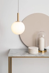 Lampa Sigma GAMA 1 zwis złoty beż lampa wisząca 33406
