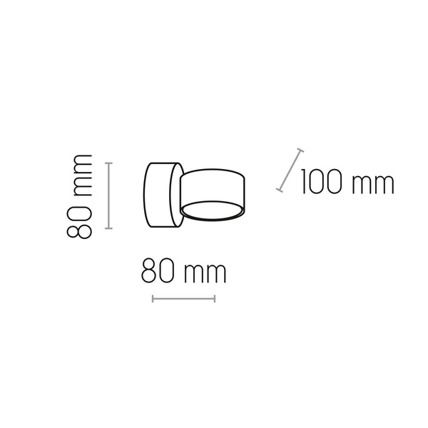 Kinkiet do salonu DALLAS GX53 10W LED dł. 11,5cm | czarny 6240