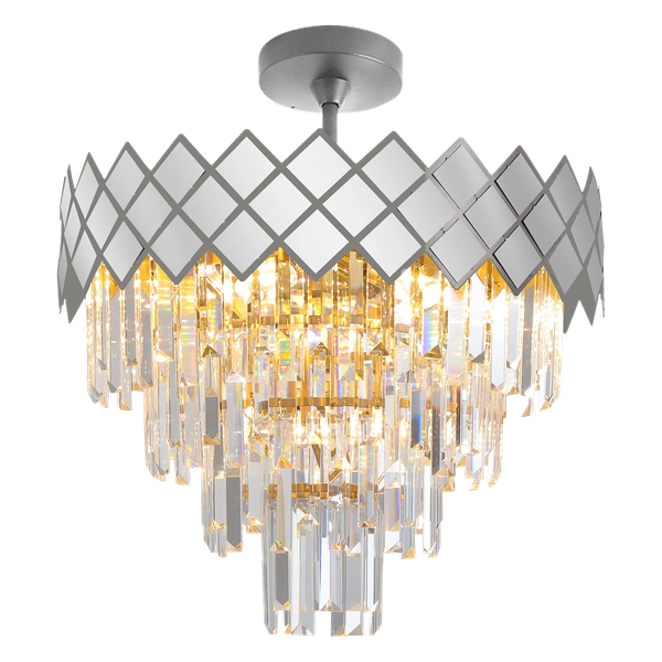 Lampa sufitowa CARISMA, chrom/transparentny, 9x40W E14, ML8888