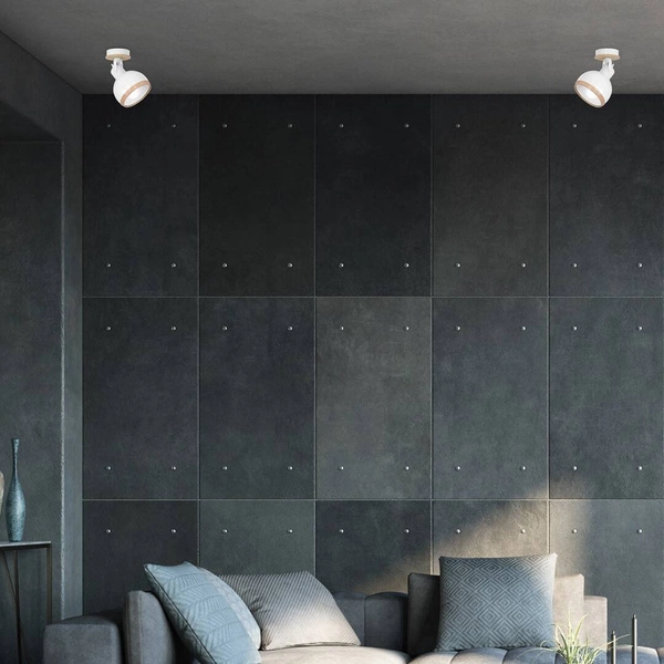 Kinkiet nowoczesny reflektorek kula OVAL I biały