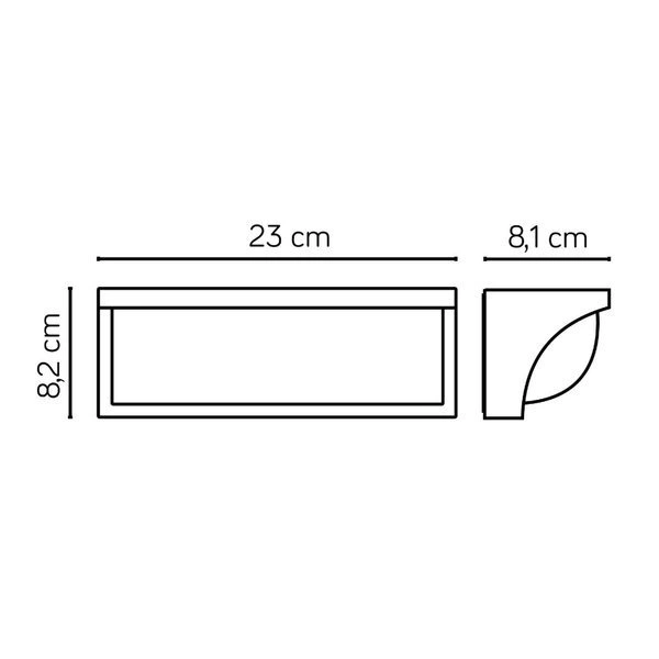 Nowoczesna lampa zewnętrzna na elewację Mona MN19301 | ciemny popiel