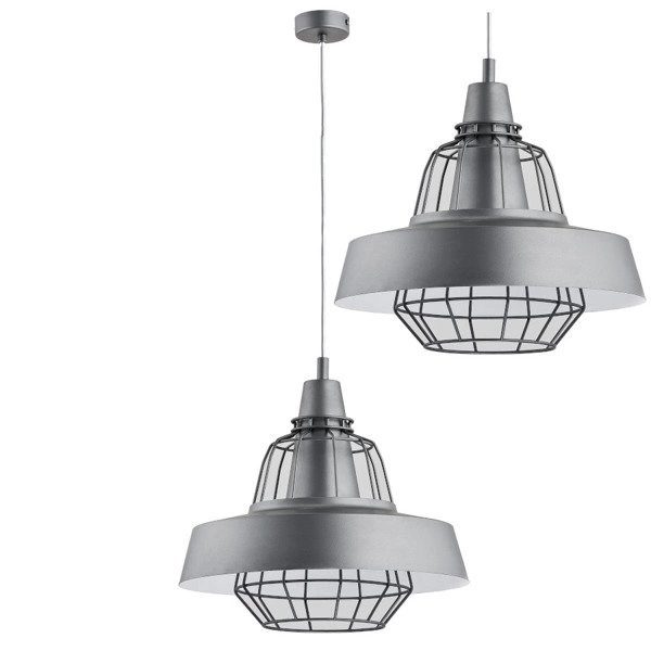 Nowoczesna lampa TAMARIS szara śr. 40cm