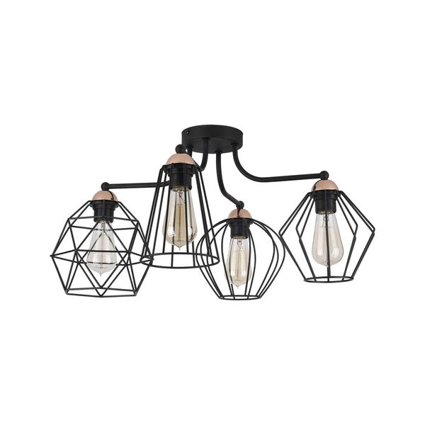 Nowoczesna lampa sufitowa GALAXY 1645 czarny/miedziany 1645