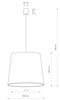 Lampa wisząca CONE L PINK | różowy 8437