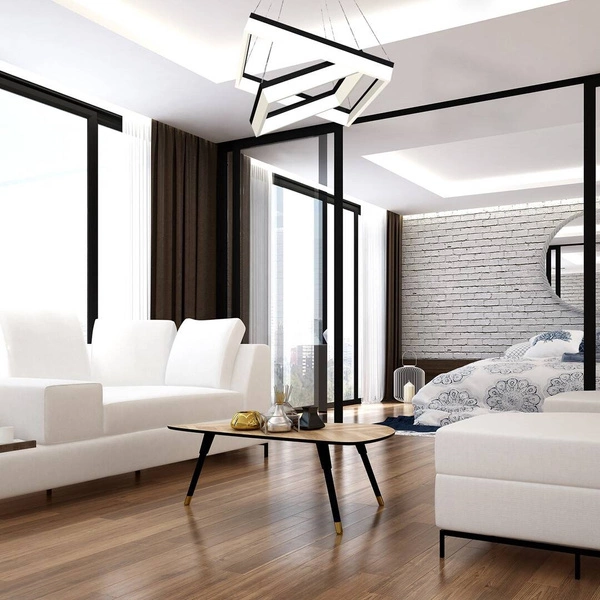 Lampa wisząca kwadraty NERO LED 61,5cm