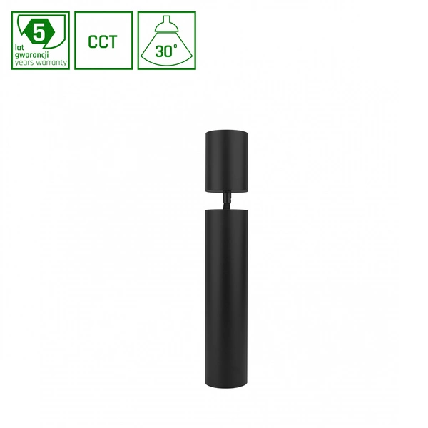 HANGIT MULTIWAY M 11W CCT 230V 30° IP20 74X300BAZA 75X100 CZARNY,REGULOWANA WYSOKOŚĆ, 5 LAT