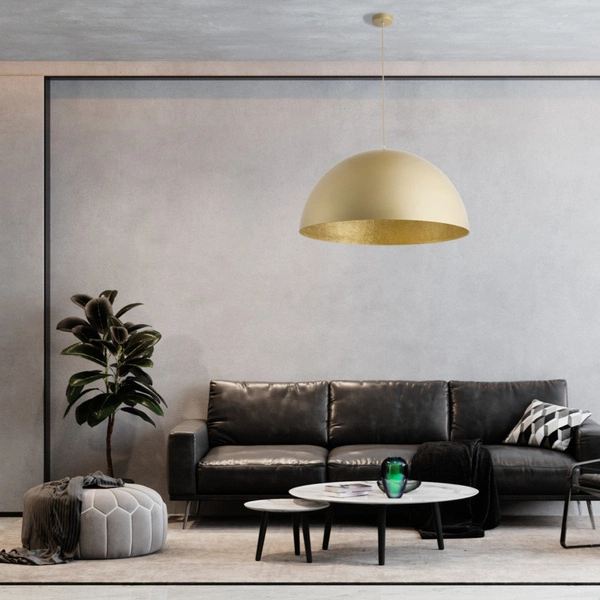 Lampa wisząca do salonu SFERA śr. 70cm E27 60W | złoty czarny