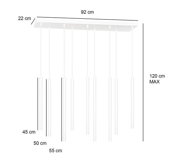 Lampa wisząca Emibig SELTER 9 Biały 553/9
