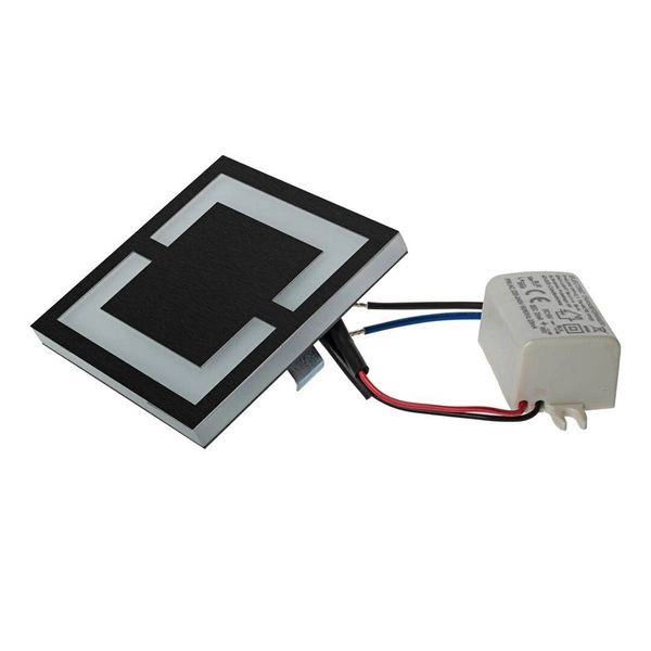 Oprawa schodowa QUADRO BLACK, 0,6W LED, barwa ciepła 3000K, EKS6906
