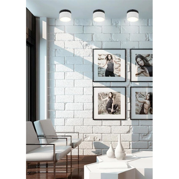 Lampa sufitowa TUBA 2273631 czarno-biała 9W LED, barwa neutralna 4000K, śr. 8,8 cm