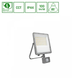 NOCTIS MAX CCT NAŚWIETLACZ 30W CCT 230V IP44 245x150x53mm SZARY CZUJNIK RUCHU 5 LAT GWARANCJI