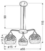 Lampa wisząca CROMINA 33-57259 czarno-złota 3x60W E27