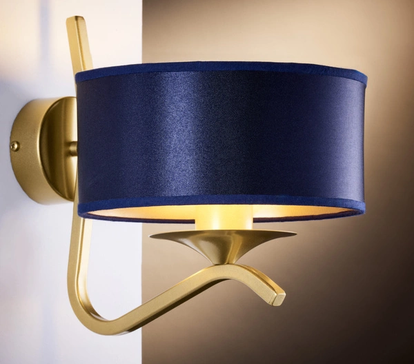 Klasyczny Kinkiet KASZMIR wys. 23cm 1xE27 15W IP20 | złoty połysk