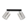 Lampa Sufitowa Nevoa 2xE27 Max.25W Czarny Metal/Chromowany Metal/Srebrny Klosz Tkaniny 56794204