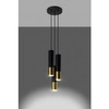 Lampa wisząca LOOPEZ 3P SL.0955 czarny/złoty 3xGU10