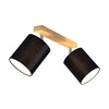 Aprillia lampa sufitowa 2xE27 maks. 25W dąb olejowany/czarny klosz z tkaniny 56746274