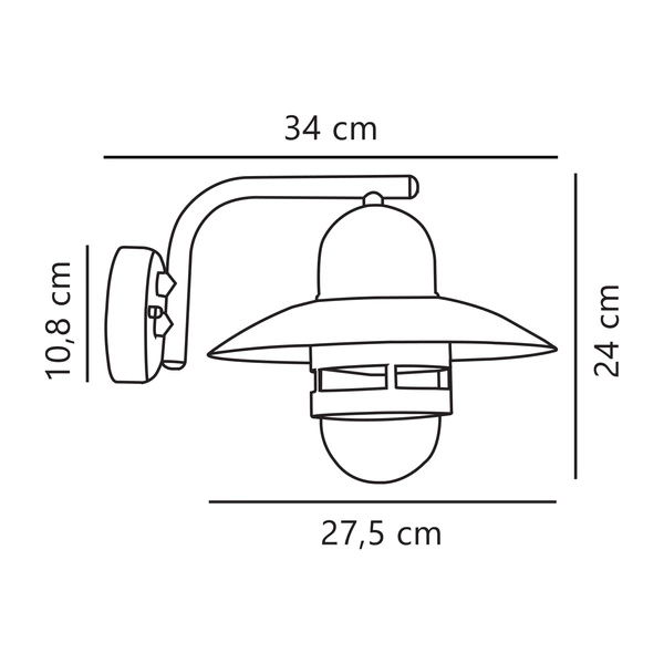 Kinkiet NIBE E27 60W Miedź