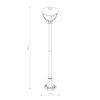 Lampa stojąca AMELIA 100cm E27 IP44 | czarny 10497