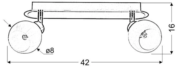 Nowoczesna lampa sufitowa ALABASTER listwa 92-07018 satyna/chrom 2xG9