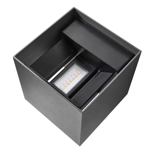 Kinkiet MILDA LED 3000K Biała ciepła Aluminium | Antracyt