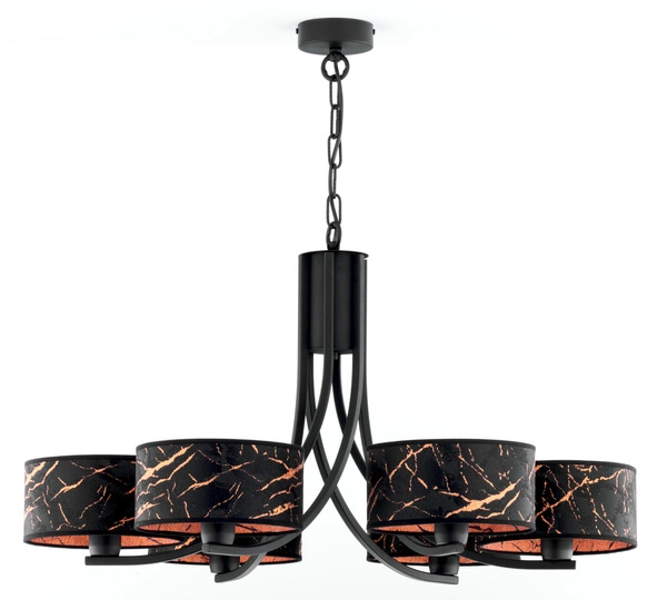 Klasyczny Żyrandol ARTHUR wys. 71cm 6xE27 15W IP20 | czarny