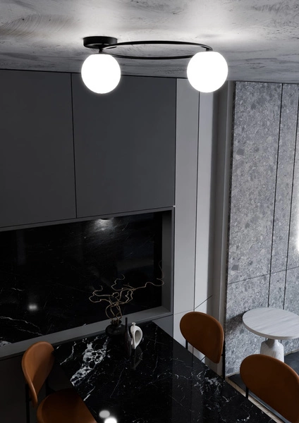 Lampa sufitowa Emibig SOPRA 2 BL OPAL 1257/2