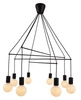 Lampa wisząca ALTO 38-70951 czarna matowa 8x40W E27