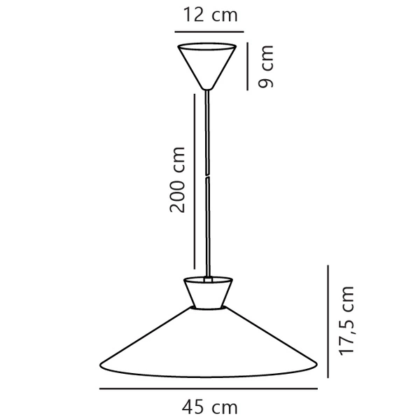 Lampa wisząca DIAL E27 40W Metal | Czarny